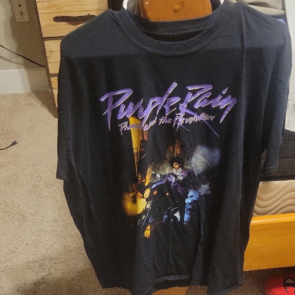 Prince Purple Rain Graphic Tee - Black